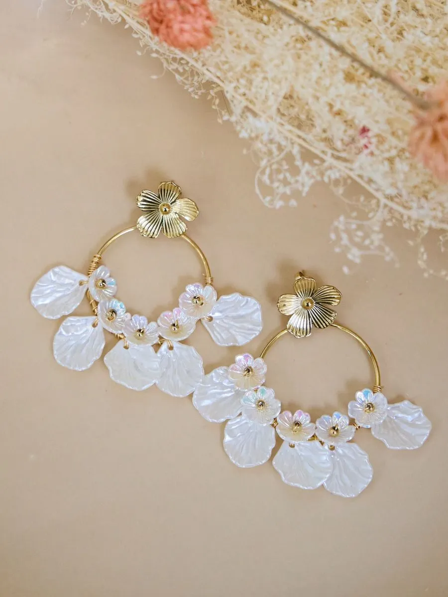 Boucles d'oreilles Pascaline Blanc