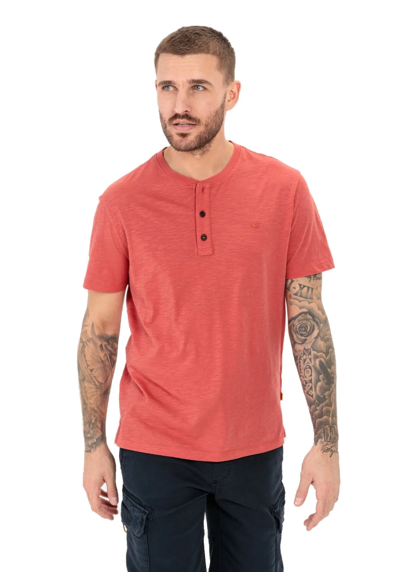 CAMEL ACTIVE TEE SHIRT BOUTON Corail
