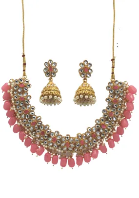 Collier et Boucles rose Sareega