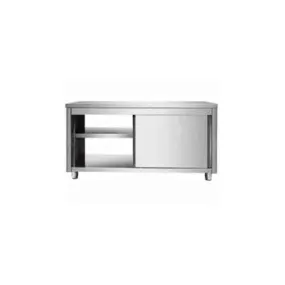 Placard en inox, portes traversantes, profondeur 600 mm