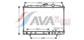 Radiateur, refroidissement du moteur AVA COOLING KAA2038 
